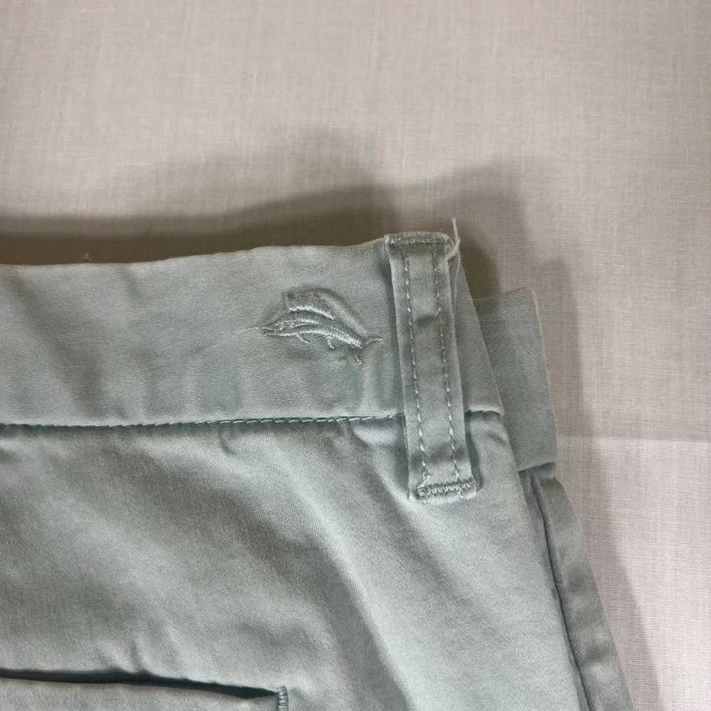 Tommy Bahama Boracay Chino Pants Mens 36x32 Light Green Stretch Straight Leg